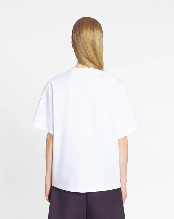 Women Lanvin TShirts and Sweatshirts Lanvin Embroidered Tshirt Optic White Women Lanvin TShirts and Sweatshirts Lanvin Embroidered Tshirt Optic White