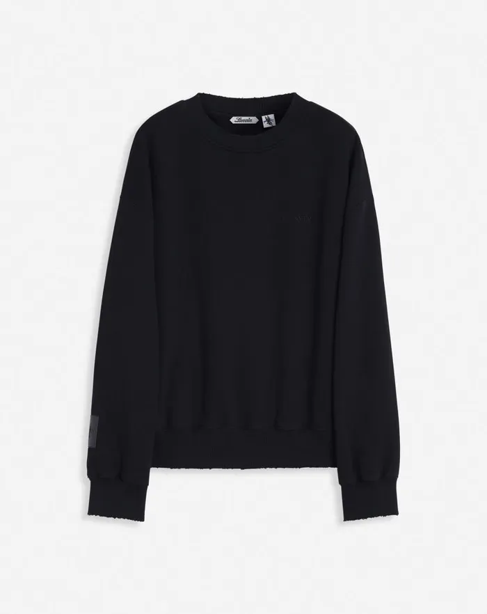 Women Lanvin TShirts and Sweatshirts Lanvin X Future Unisex Loosefit Printed Sweatshirt Black