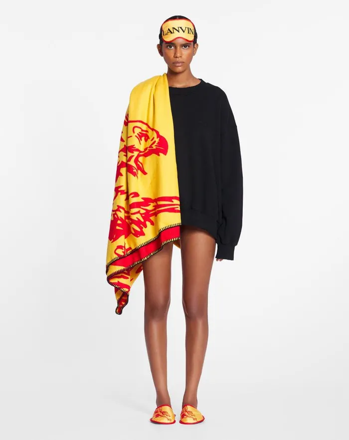 Women Lanvin TShirts and Sweatshirts Lanvin X Future Unisex Loosefit Printed Sweatshirt Black