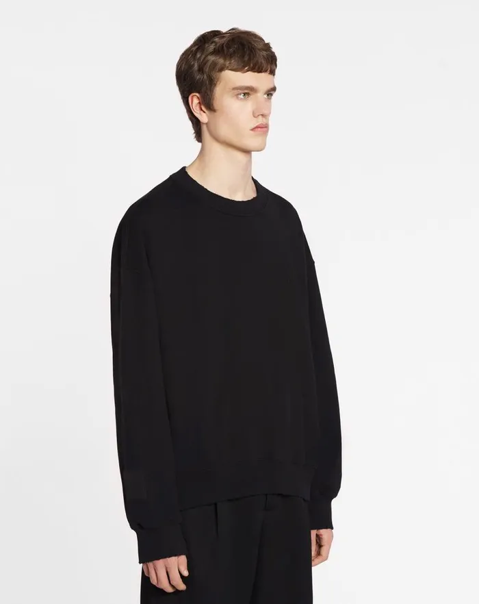 Women Lanvin TShirts and Sweatshirts Lanvin X Future Unisex Loosefit Printed Sweatshirt Black