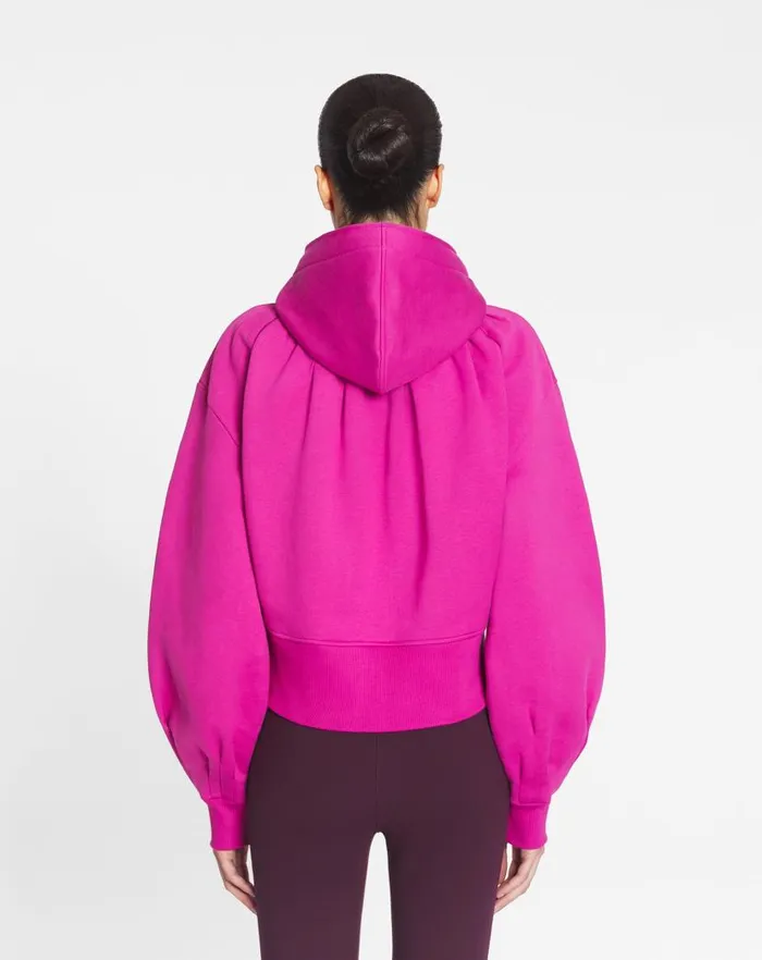 Women Lanvin TShirts and Sweatshirts Sportswear Zipped Hoodie Fuchsia