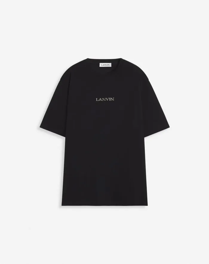 Women Lanvin TShirts and Sweatshirts Unisex Lanvin Logo Classic Tshirt Black