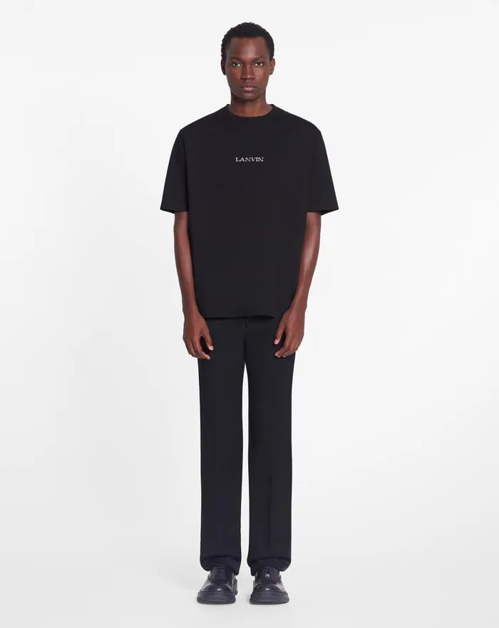 Women Lanvin TShirts and Sweatshirts Unisex Lanvin Logo Classic Tshirt Black