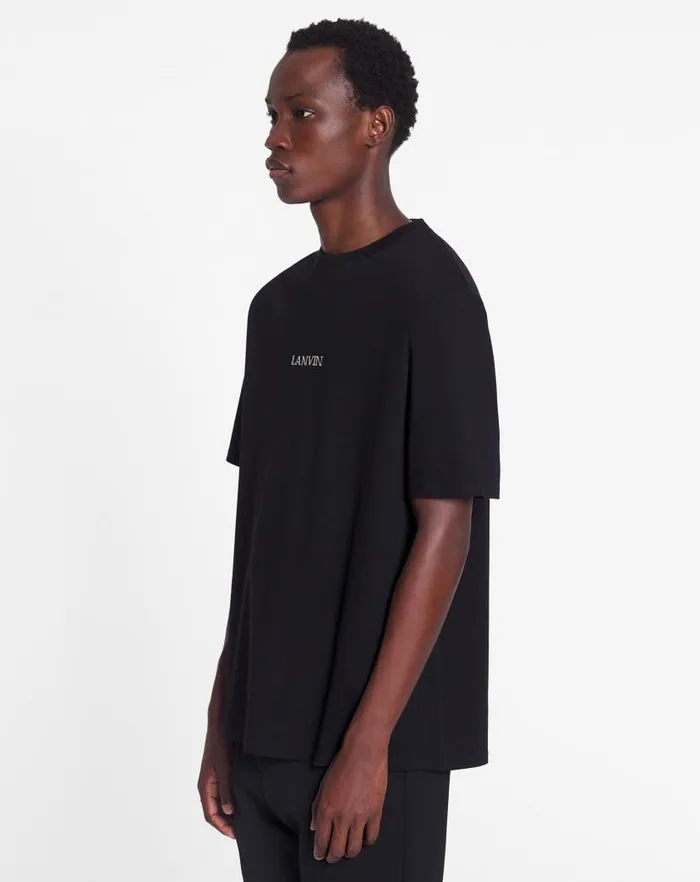 Women Lanvin TShirts and Sweatshirts Unisex Lanvin Logo Classic Tshirt Black
