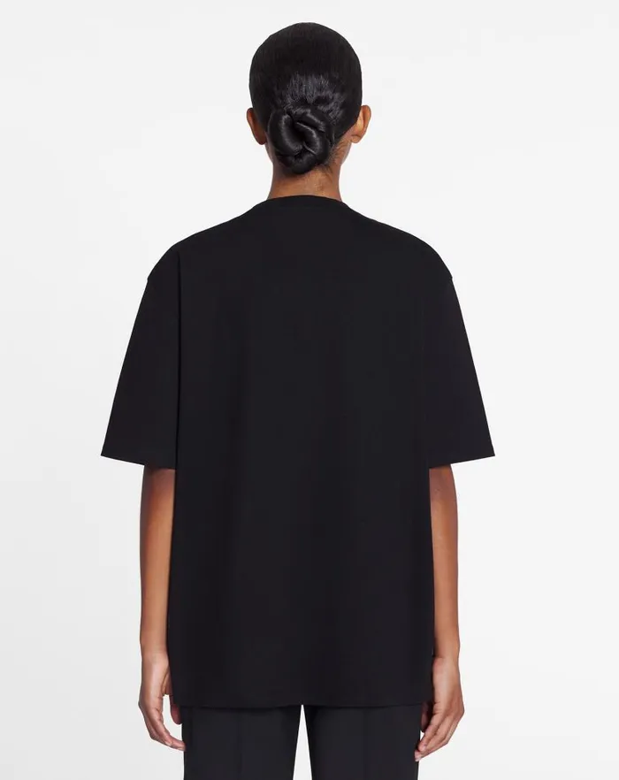 Women Lanvin TShirts and Sweatshirts Unisex Lanvin Logo Classic Tshirt Black