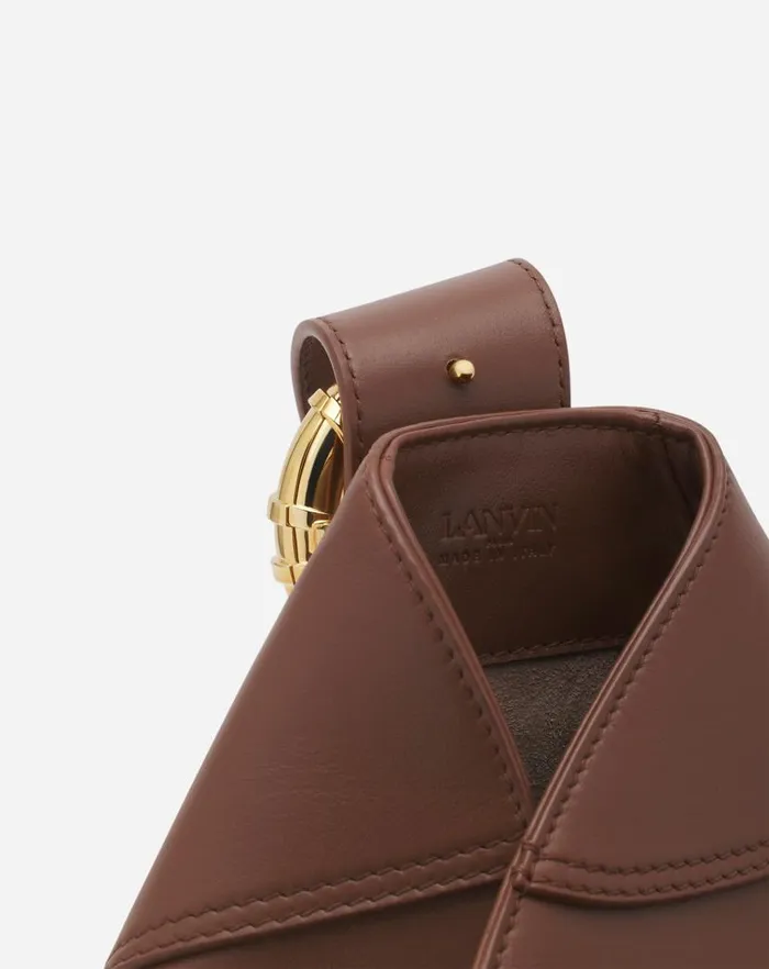 Women Lanvin Tote Bags and Top Handle Bags Leather Mlodie Hobo Bag Chestnut