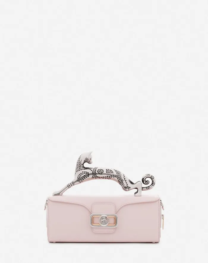 Women Lanvin Tote Bags and Top Handle Bags Medium Leather Pencil Cat Bag Ros