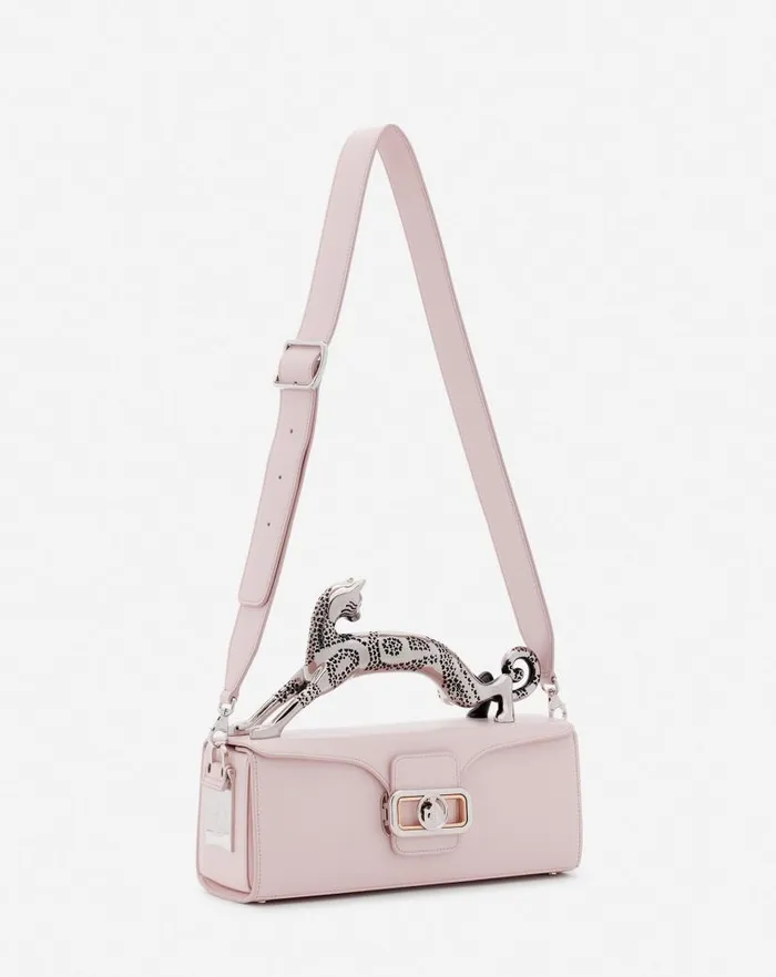Women Lanvin Tote Bags and Top Handle Bags Medium Leather Pencil Cat Bag Ros