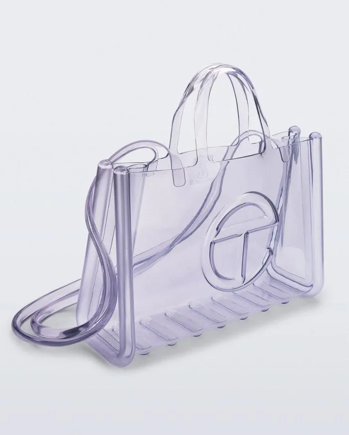 Women Large Jelly Shopper Clear Melissa Handbags