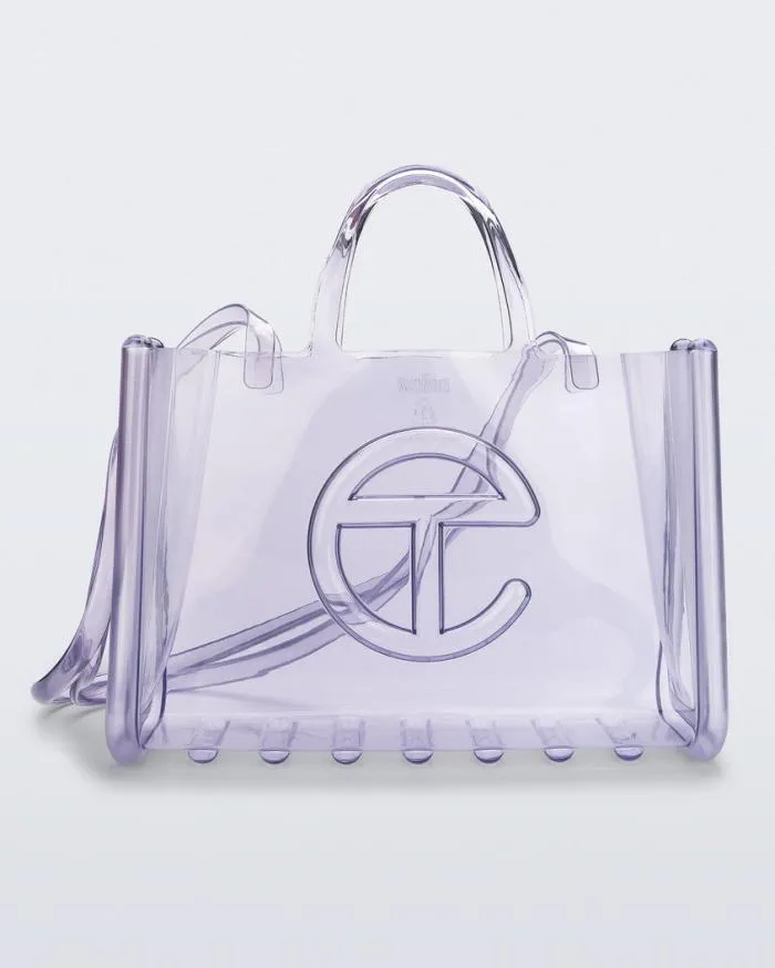 Women Large Jelly Shopper Clear Melissa Handbags