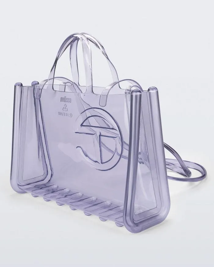 Women Large Jelly Shopper Clear Melissa Handbags