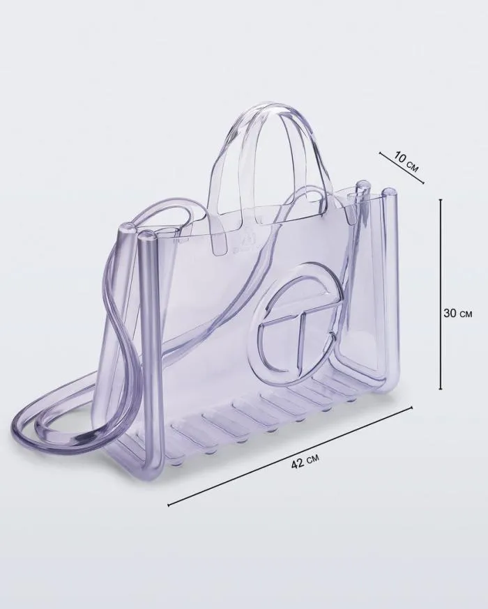 Women Large Jelly Shopper Clear Melissa Handbags
