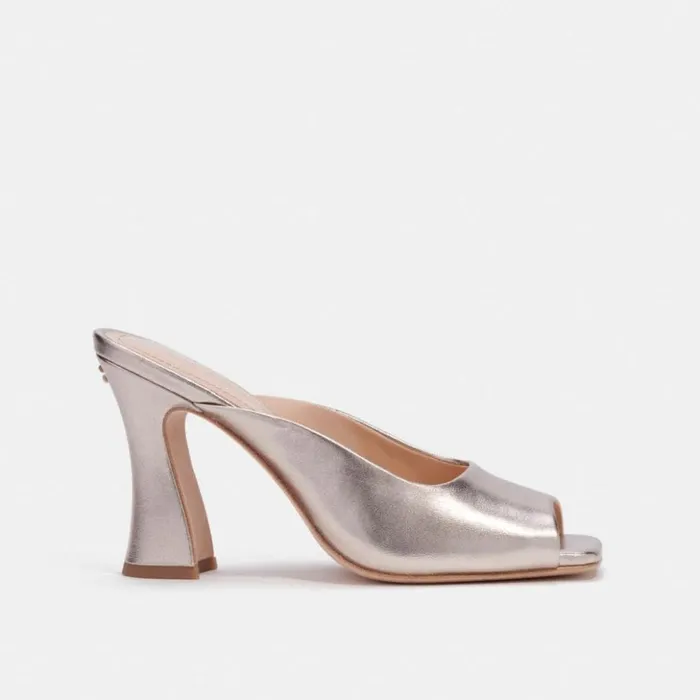 Women Laurence Sandal Platinum Champagne Coach Heels