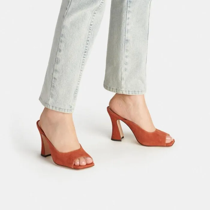 Women Laurence Sandal Rust Coach Heels