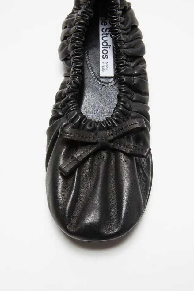 Women Leather Ballet Flat Black Acne Studios Shoes