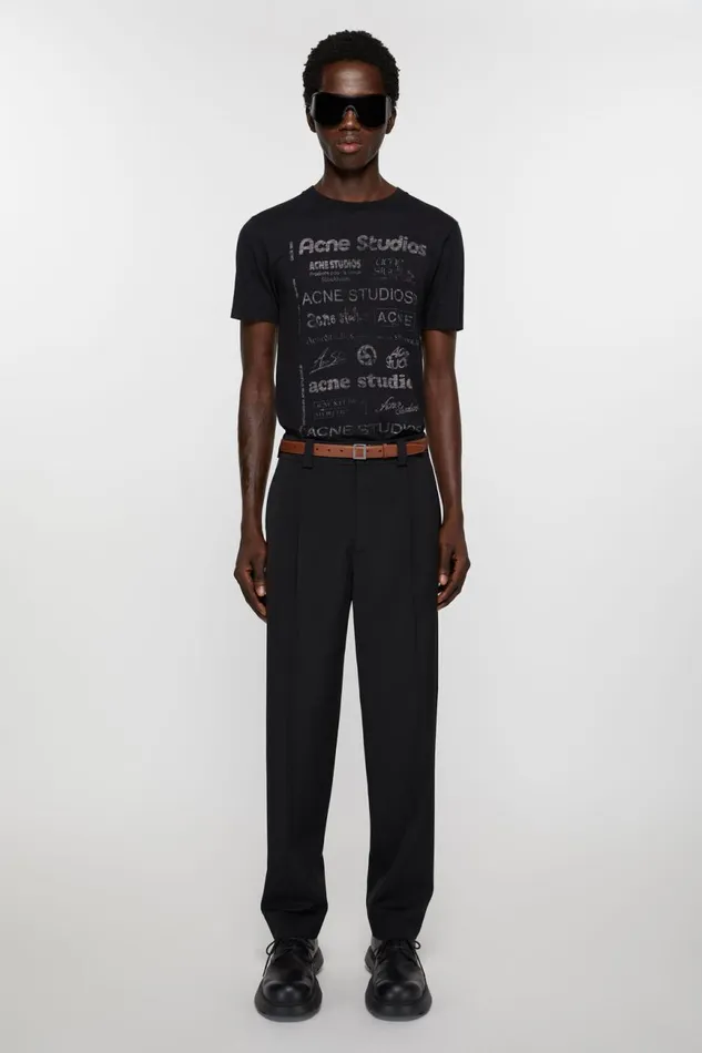 Women Leather Buckle Belt Brown Acne Studios Belts