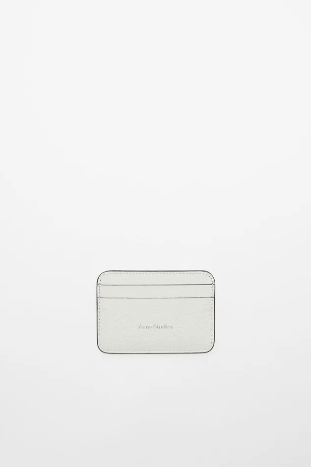 Women Leather Card Holder White Acne Studios Small Leather Goods