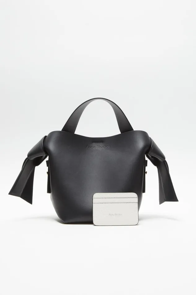 Women Leather Card Holder White Acne Studios Small Leather Goods