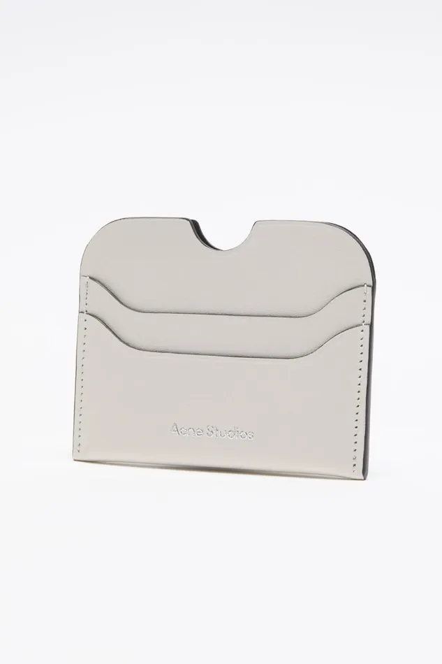 Women Leather Card Holder Whiteblack Acne Studios Small Leather Goods