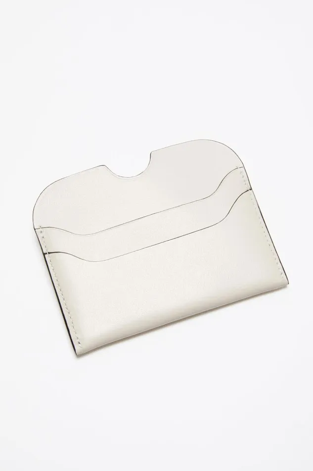 Women Leather Card Holder Whiteblack Acne Studios Small Leather Goods