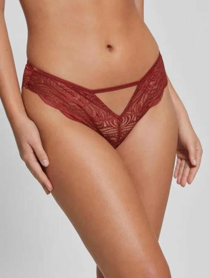 Women Lingerie Marciano Elenora Lace Cutout Knickers Beet Juice Red