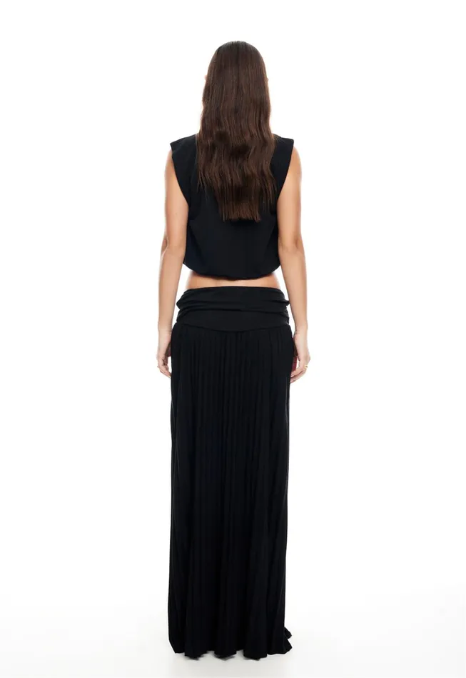 Women Lioness Fashion Bottoms FIELD OF DREAMS MAXI SKIRT Onyx