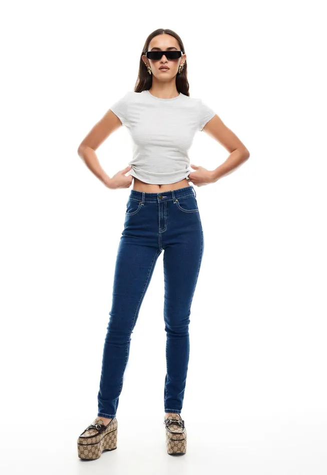 Women Lioness Fashion Denim IN BLOOM SKINNY JEAN Blue Denim Women Lioness Fashion Denim IN BLOOM SKINNY JEAN Blue Denim