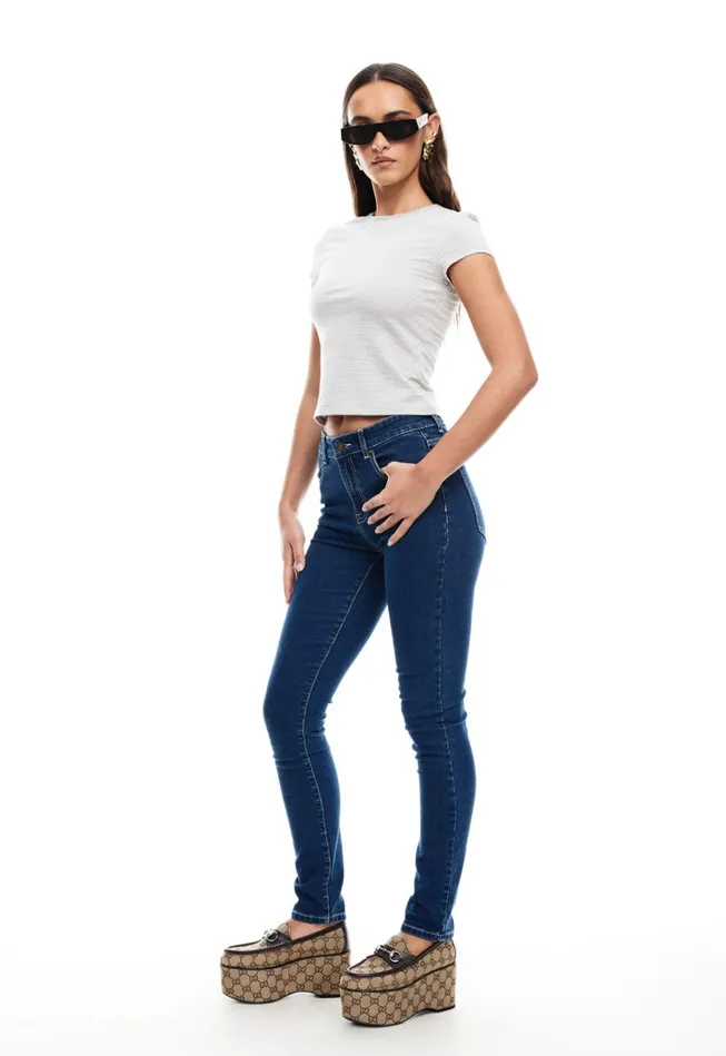 Women Lioness Fashion Denim IN BLOOM SKINNY JEAN Blue Denim Women Lioness Fashion Denim IN BLOOM SKINNY JEAN Blue Denim