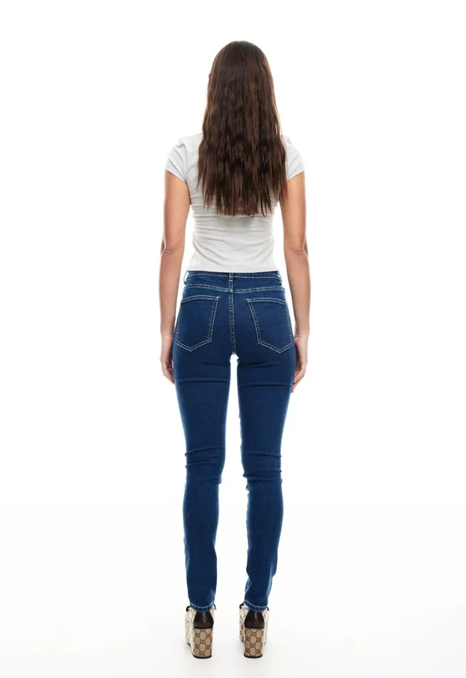 Women Lioness Fashion Denim IN BLOOM SKINNY JEAN Blue Denim Women Lioness Fashion Denim IN BLOOM SKINNY JEAN Blue Denim