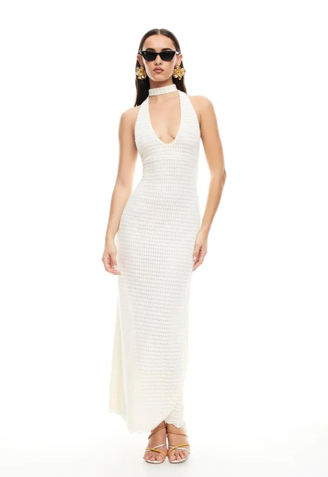 Women Lioness Fashion Dresses GOLDEN AGE MAXI Beige