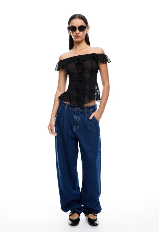 Women Lioness Fashion Pants ON MY WAY DENIM JEAN Blue Denim
