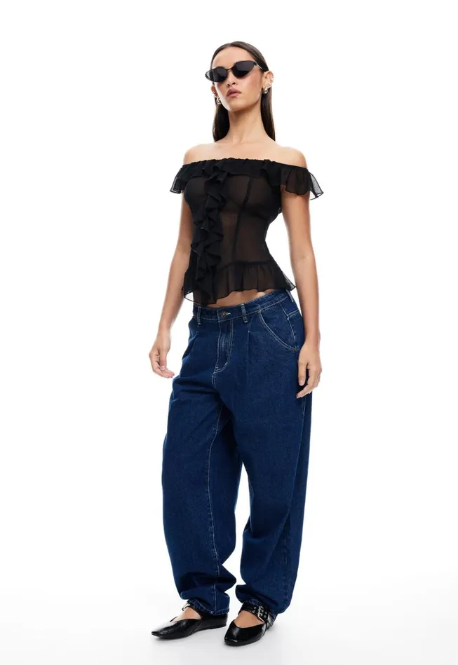 Women Lioness Fashion Pants ON MY WAY DENIM JEAN Blue Denim