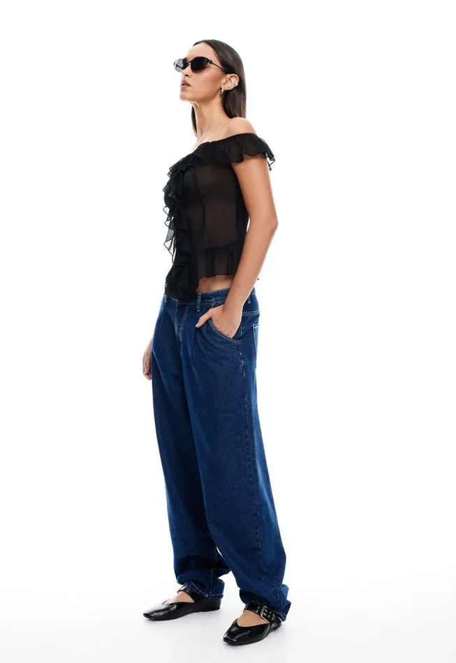 Women Lioness Fashion Pants ON MY WAY DENIM JEAN Blue Denim