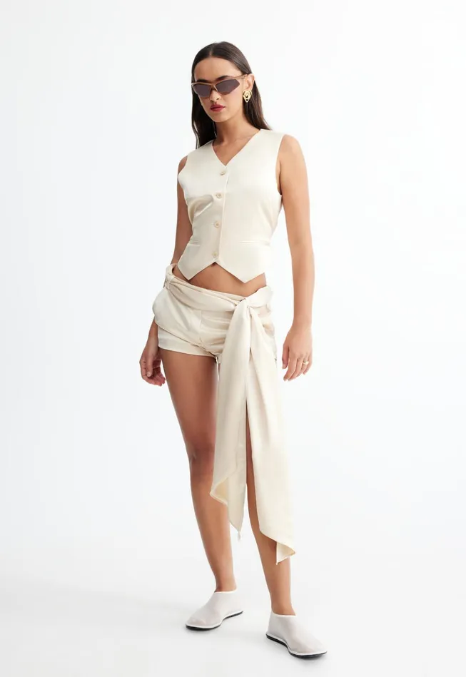 Women Lioness Fashion Sets and Coords HEIRESS VEST Taupe