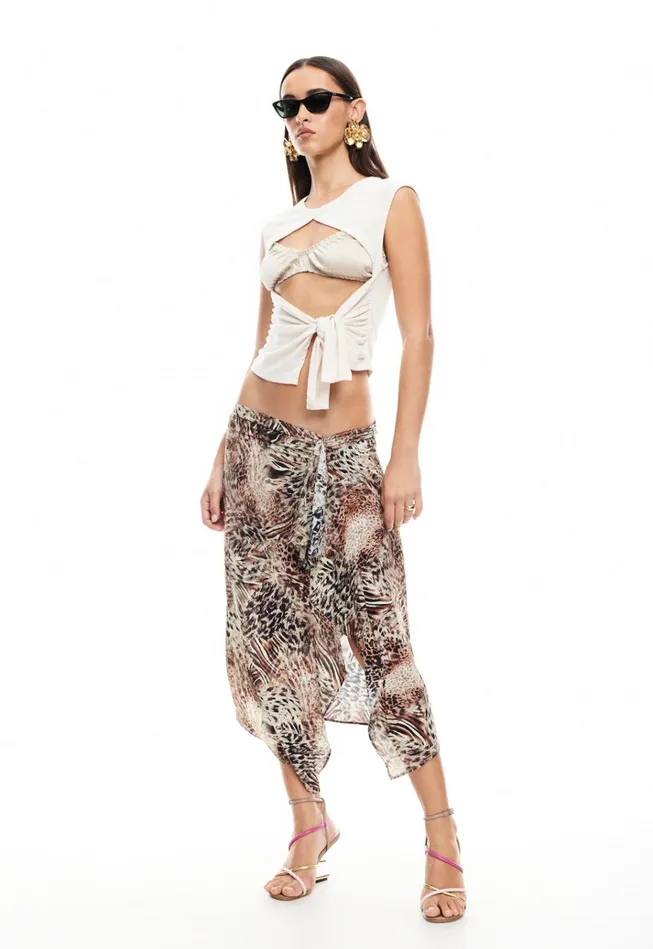 Women Lioness Fashion Skirts BANKS MIDI SKIRT Chocolate Animal Women Lioness Fashion Skirts BANKS MIDI SKIRT Chocolate Animal