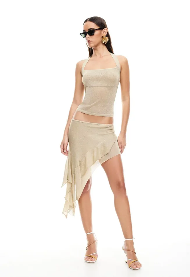 Women Lioness Fashion Skirts PALISADES MINI SKIRT Oyster