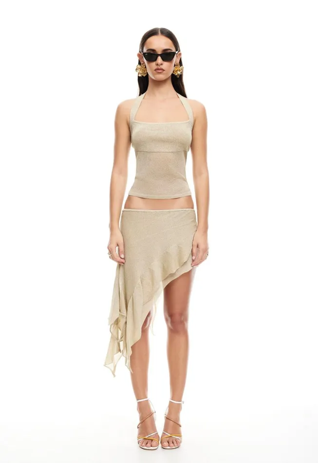 Women Lioness Fashion Skirts PALISADES MINI SKIRT Oyster Women Lioness Fashion Skirts PALISADES MINI SKIRT Oyster