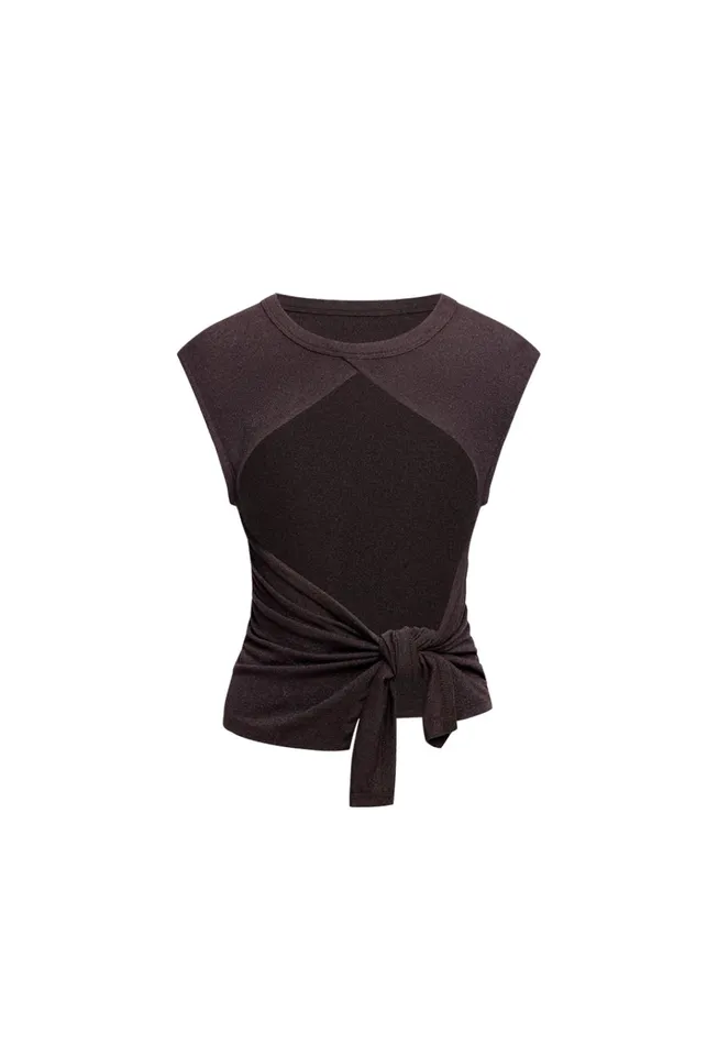 Women Lioness Fashion Swim MOSS TIE TOP Brown Women Lioness Fashion Swim MOSS TIE TOP Brown