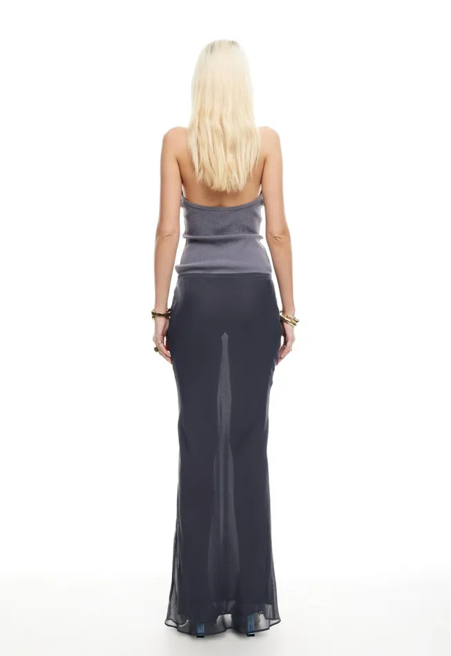 Women Lioness Fashion Tops BRAT HALTER TOP Slate