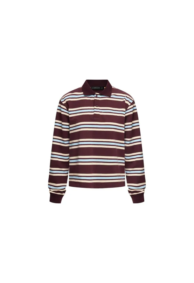 Women Lioness Fashion Tops LEISURE LONG SLEEVE POLO Chocolate Multi Women Lioness Fashion Tops LEISURE LONG SLEEVE POLO Chocolate Multi