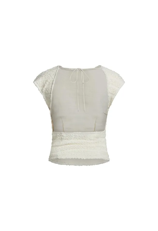 Women Lioness Fashion Tops UNO TIE TOP Porcelain