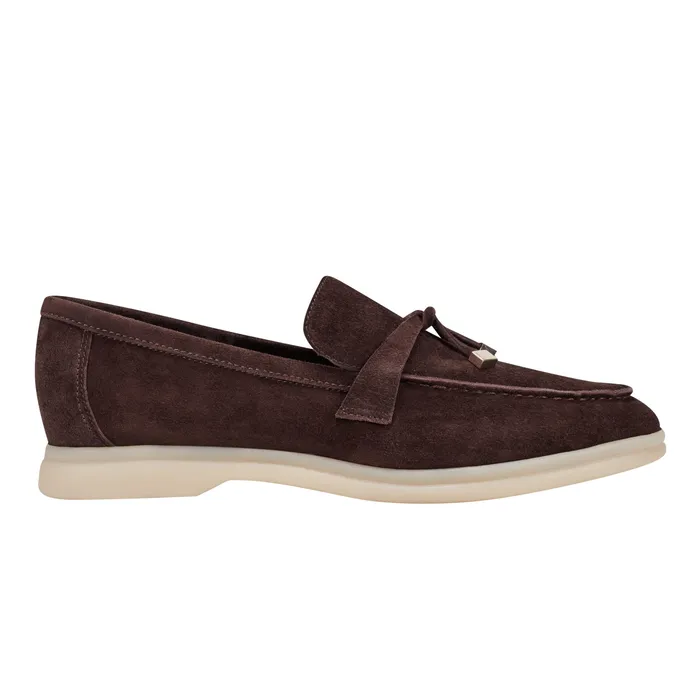 Women Loafers and Flats Marc Fisher Yanelli Casual Loafer Dark Brown Suede