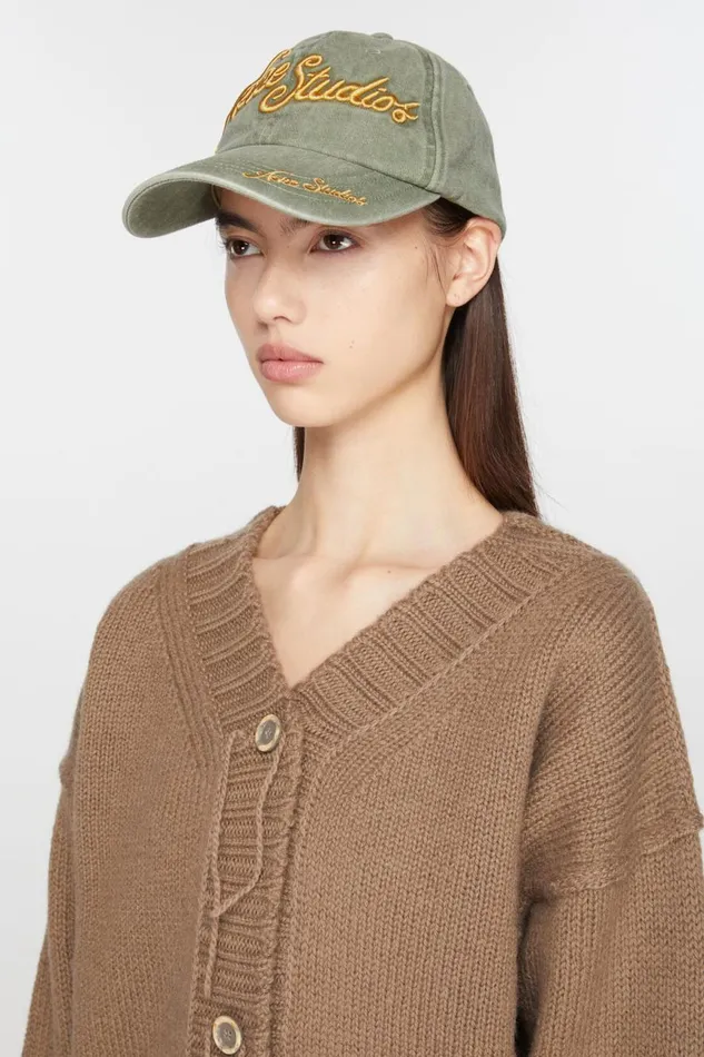 Women Logo Cap Sage Green Acne Studios Hats