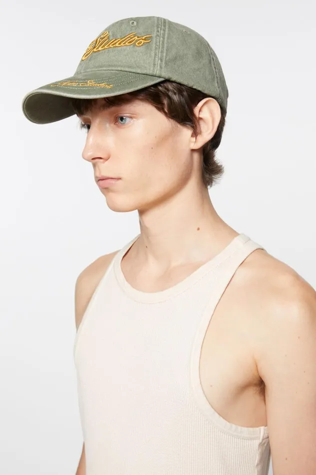 Women Logo Cap Sage Green Acne Studios Hats