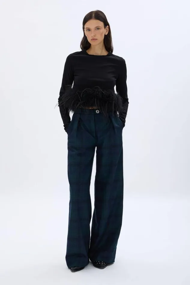 Women Longsleeved Jersey Top Black Black Sonia Rykiel Tank Tops