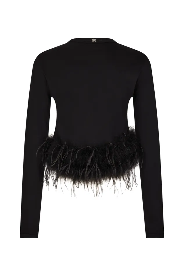 Women Longsleeved Jersey Top Black Black Sonia Rykiel Tank Tops
