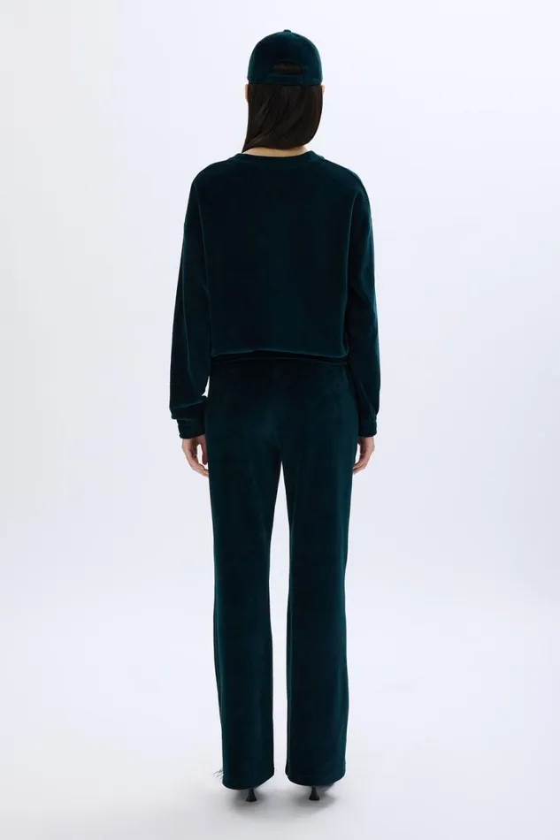 Women Longsleeved Velvet Sweater Dark Green Green Sonia Rykiel Sweatshirts