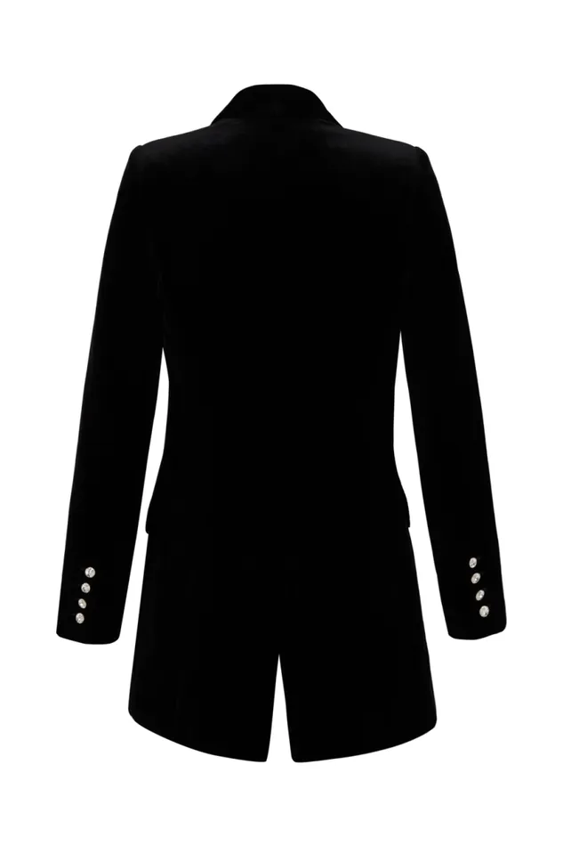 Women Long Velvet Jacket Black Black Sonia Rykiel Jackets