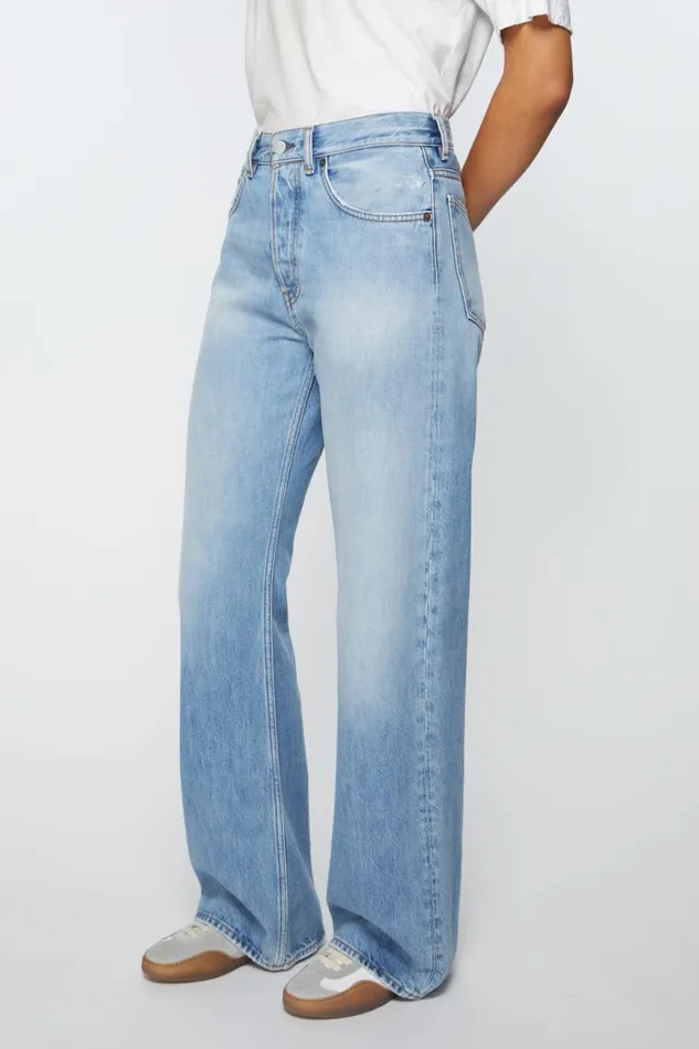 Women Loose Fit Jeans 8211 2021F Light Blue Acne Studios Jeans