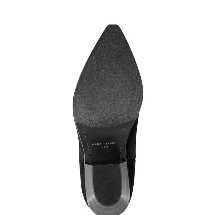 Women Marc Fisher Myleea Slouchy Boot Black Suede Boots